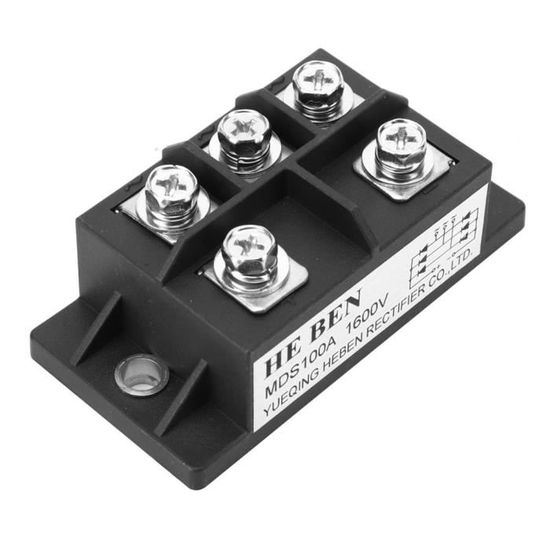 TICFOX 4 Pièces Pont Redresseur Triphasé Diode, 3 Phase Conseil Pont Redresseur Avec Dissipateur SQLF50A 1200V Pour La Distribution D' Alimentation Applications D'électronique De Puissance