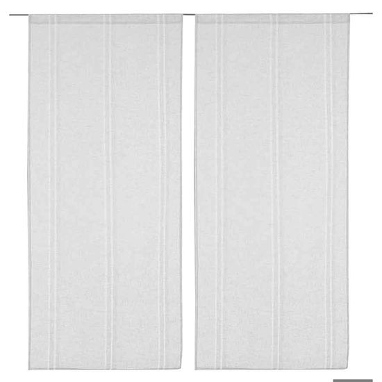 Paire de petits voilages cœur et dentelle à nouettes 60x90cm Decostars Paire de petits voilages cœur et dentelle à nouettes 60x90cm Decostars