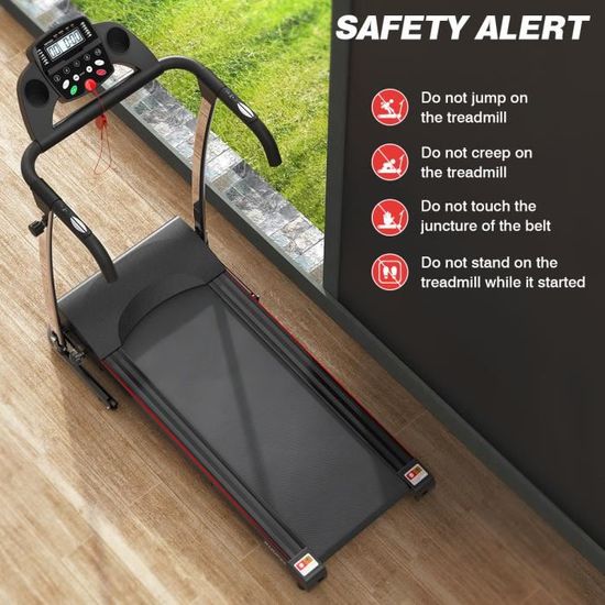 KUOKEL Tapis de Marche Electrique Tapis de course Pliable Petit Motorisé 10km/h,12 Programmes