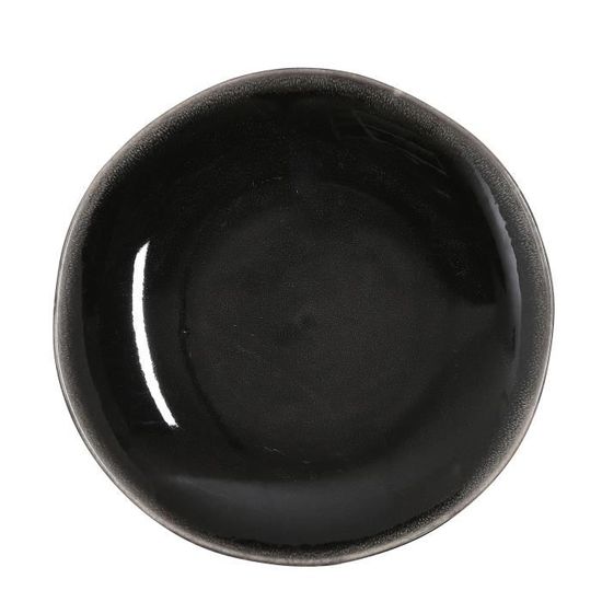 Service de table 16 pièces en céramique noir TABO