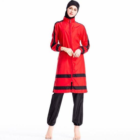 Burkini Femme Islamique - Maillot De Bain Intégral Modeste - Polyester/élasthanne, Séchage Rapide - 5