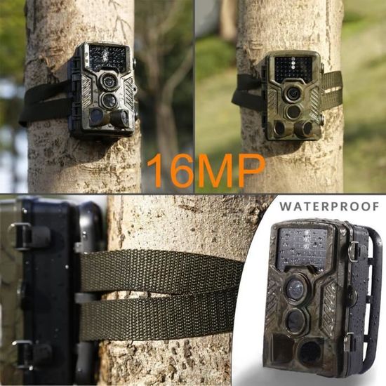 Caméra De Chasse 16MP 1080p Jour/nuit Avec écran 2" - Infrarouge PIR, étanche IP66 - Pour Surveillance Animaux, Maison, Jardin