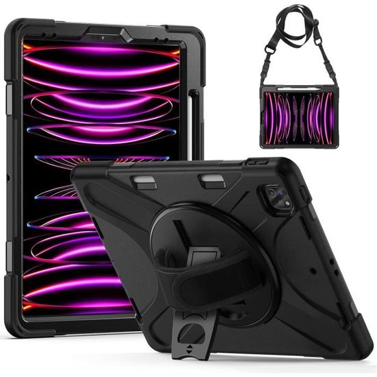 Étui IPad Pro 11" Transparent Rose - Porte-Stylo, Protection Antichoc, Veille Automatique - 9