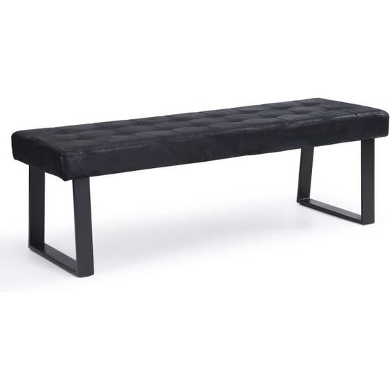 Banc De Salle à Manger Dolce 140 Cm – Style Industriel Moderne, Rembourré, Marron – Pour Cuisine, Entrée, Dressing