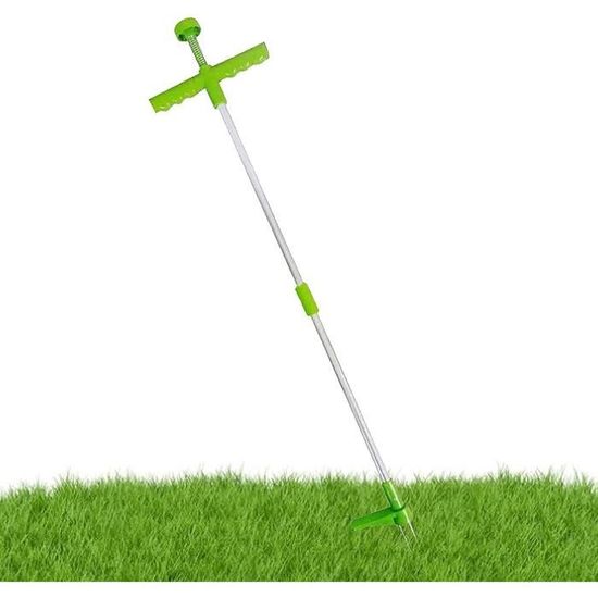 Arrache-mauvaises Herbes 2 En 1 Avec Manche Long 146,5 Cm – Binette Et Râteau, Acier Inoxydable, Réglable - 2