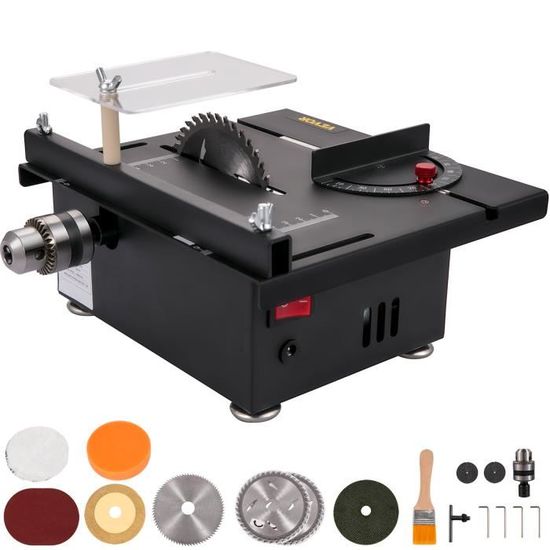 Mini Scie Circulaire Sur Table - 5000 Tr/min, Profondeur Coupe 15mm, Réglable