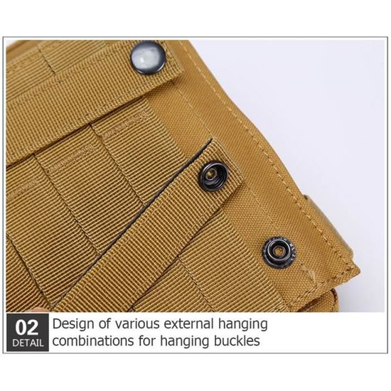 ACEXIER Sac Tactique Molle Noir - Trousse De Premiers Secours Portable, Pochette Militaire Durable Pour Chasse, Camping Et Survie