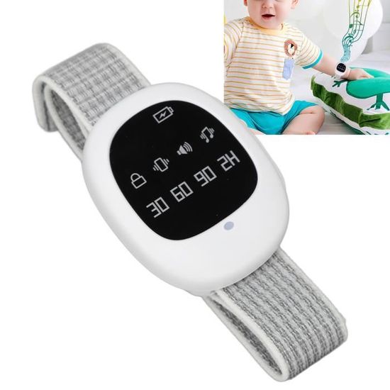 Alarme Énurésie Nocturne Sans Fil Pour Enfants - Détecteur D'humidité Avec Alarme Sonore, Vibration Et Veilleuse UV - Autonomie 20 Jours, Recharge Type-C