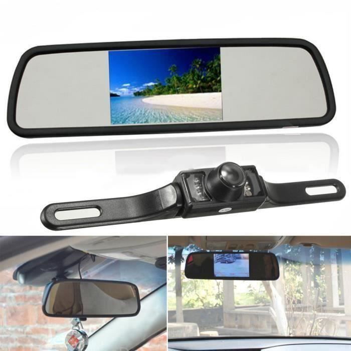 Caméra De Recul Inefala HD 720P Vision Nocturne IP67 - Compatible VW Sharan Tiguan Touran Passat Audi A3 A4 Skoda Octavia