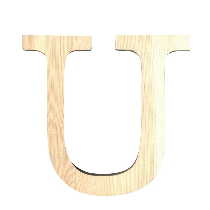 ARTEMIO Lettre U en Bois Découpé 11.5 cm