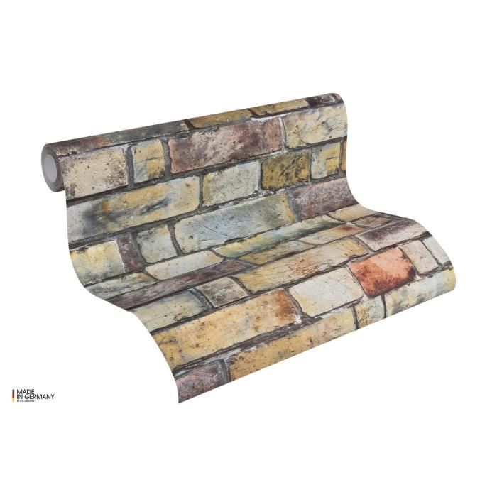 AS Création Papier peint Murs authentiques brun jaune grisaille 10,05 mx 0,53 m 302561
