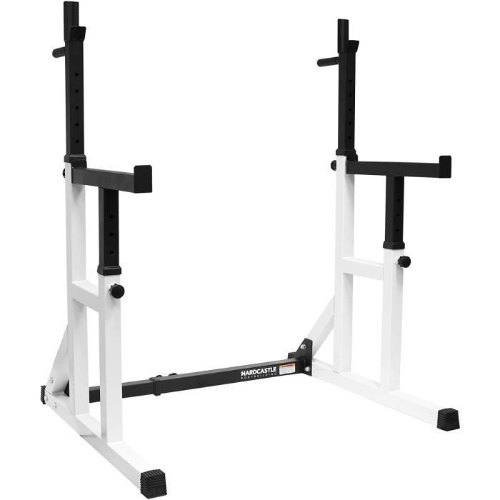 chandelles hauteur largeur reglable support dips barre musculation max 250kg Rack cage squat developpé couché Fitness crossfit