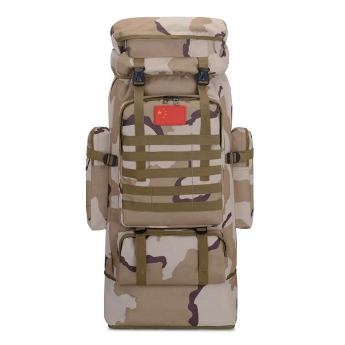 Three Sand -Sac à dos tactique militaire 85l, accessoire de Camping, randonnée, escalade, utilitaire en Nylon, Sport, armée, Molle,