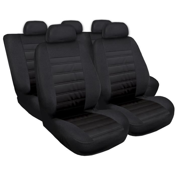 Housse De Siège Voiture Auto pour Seat Ibiza I II III IV V Modern MG-1 Noir éco-cuir / postérieur avec mousse set complet
