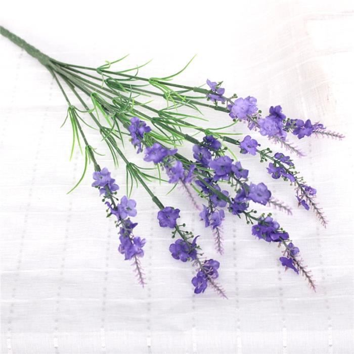 Soie artificielle 7 lavande maison décoration intérieure et extérieure fausse fleur accessoires de bureau accessoires - plum