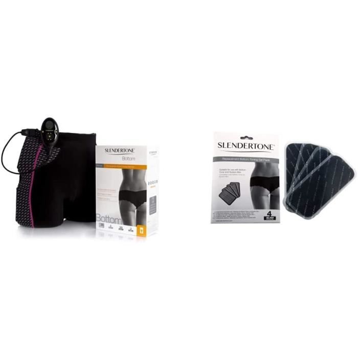 Slendertone Short d' eacutelectrostimulation Femme Noir, Taille 34-40 (Tour de Taille: 61-81cm-hanches: 81-97cm) Electrodes adh e