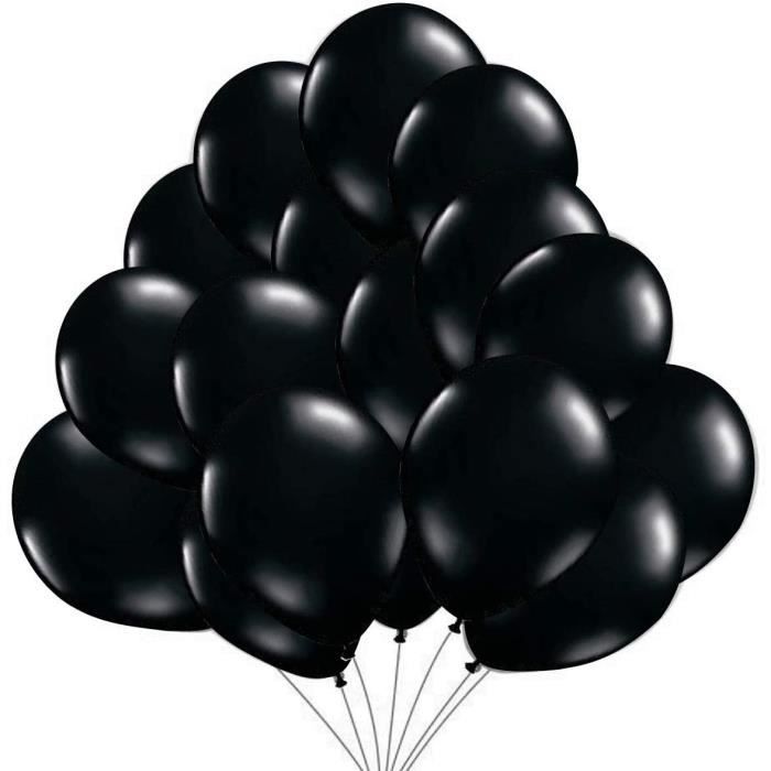 50 Ballons Noir Ballons de Baudruche Noirs Perle Nacre. Ballons d’Anniversaire Gonflables 36cm - 3.2 g Decorations de fete et a498