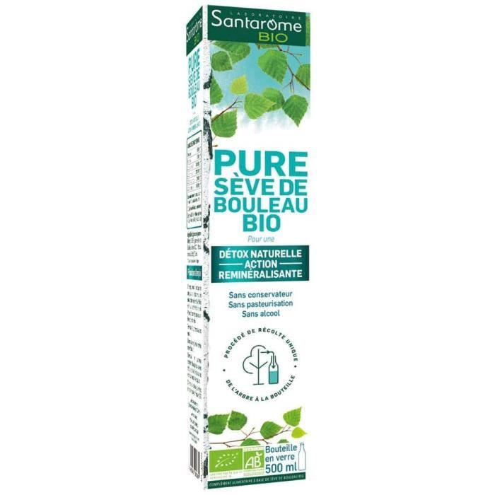 Pure Sève de Bouleau Bio - Complément Alimentaire Draineur et Détox Draine et détoxifie l'organisme - Bouteille de 500ml 981