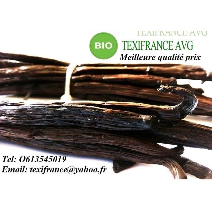 VANILLE BOURBON DE MADAGASCAR GARDE A-de 14 à 18 cm - BIO -15 belles gousses
