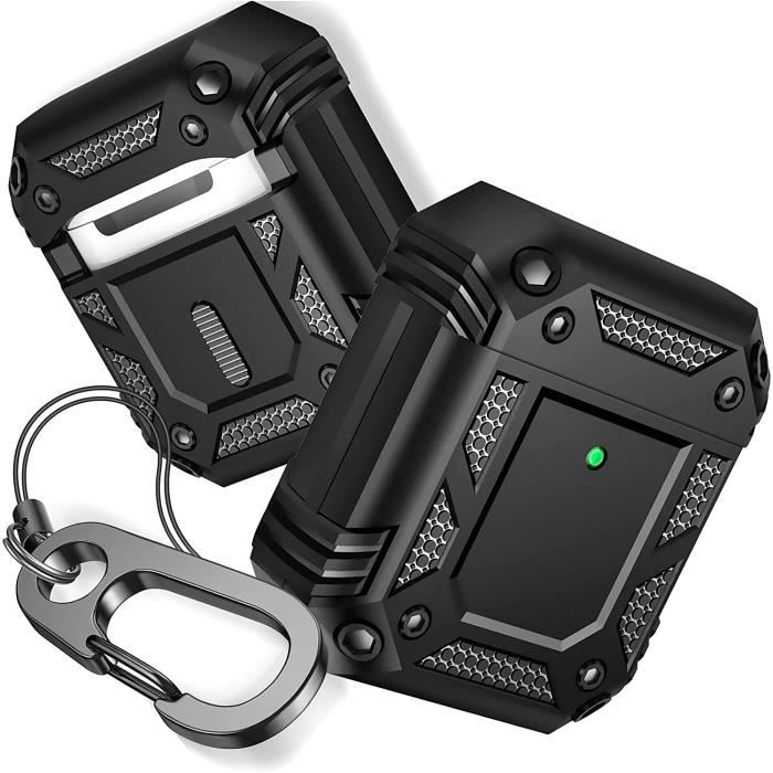 Coque AirPods 2 & 1 Militaire Double Couche Robuste Armure Rigide PC & TPU Anti Choc Protection en Silicone Air Pods 2TS