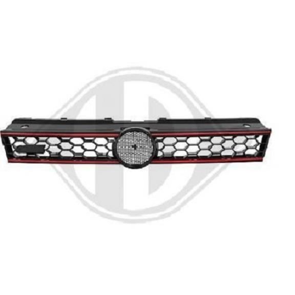 Calandre VW polo de 2014 a 2017 look GTI rouge noir (840)