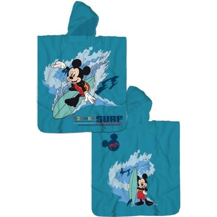 Disney poncho Mickey Mouse 55 x 110 cm polyester bleu