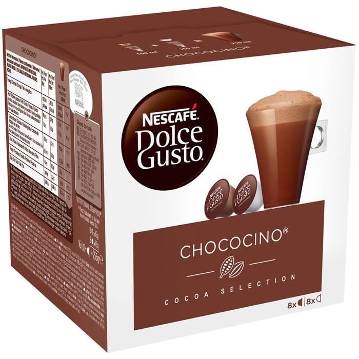 LOT DE 2 - DOLCE GUSTO Dosettes de chocolat chococino - 16 capsules