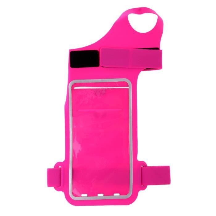 Poche de Bras de Téléphone Cas Rangement de Téléphone Imperméable pour Fitness Gym Vélo Rose