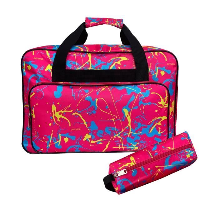 Durable Machine À Coudre Sac de Transport avec Amovible Sangle Rembourrée, Coudre Machine Voyage Cas, À coudre Rose rouge