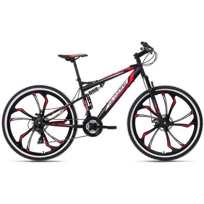 VTT Tout Suspendu 27,5- Scrawler noir-rouge TC 51 cm KS Cycling
