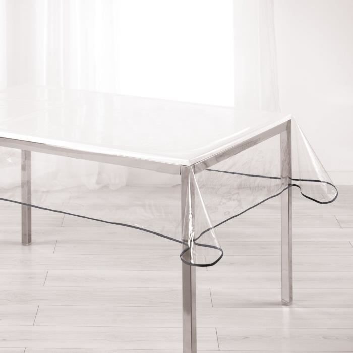 DOUCEUR D'INTERIEUR Nappe Décor line cristal Garden 140x240 cm anthracite
