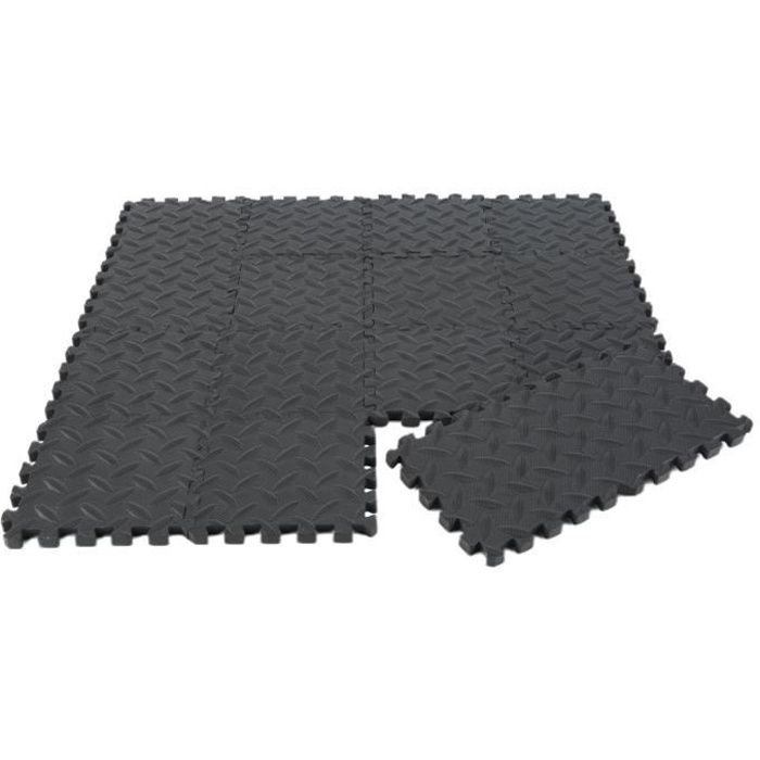 36pcs Tapis de protection de sol – Matelas puzzle pour matériel fitness, gym, musculation – 15cm*15cm