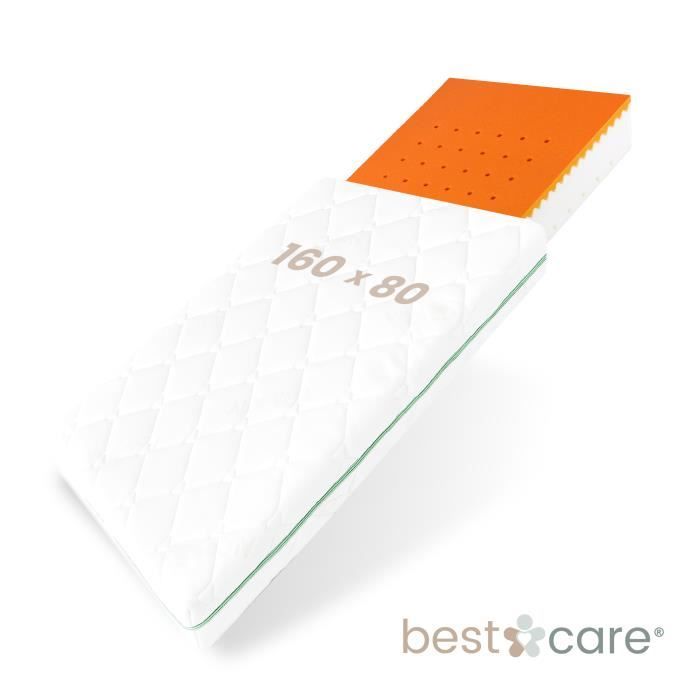 BestCare® - Matelas thermoélastique bébé et junior pour un confort optimal et un sommeil de qualité, Sorte: Visco Junior 160x80 cm