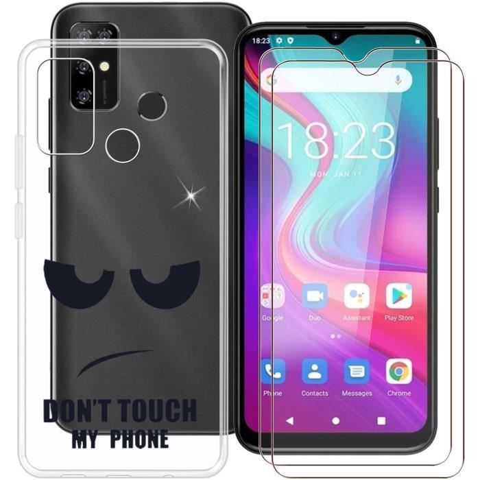 Housse pour Doogee X96 Pro Coque + 2Pcs Verre trempé pour Doogee X96 Pro Antichoc Cover Housse Silicone Étui Film Protecteur