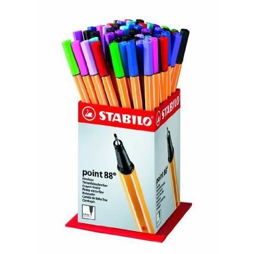 Stabilo 88/60-1 Point Godet de 60 Stylos-feutres 0,4 mm Couleurs assorties