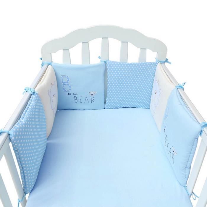 Barriere de Lit Bébé Sécurité Berceau Bumper Protecteur Modulable Coton Oreiller Pare-chocs Anti-Collision Accessoires de Literie