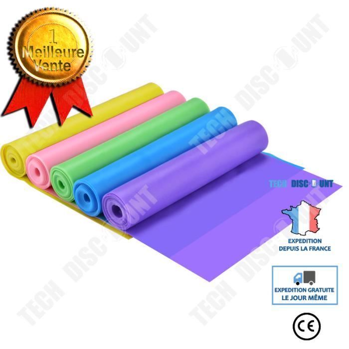 TD® Bande de Yoga Élastique Ceinture En Latex 2 M Bande De Tension Naturelle Femme Yoga Sport Fitness Maison - Couleur Aléatoire
