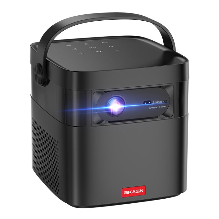 Mini Projecteur Portable 7000 Lumens Android 4K Wifi Vidéoprojecteur 3D HD Maison Théâtre Cinéma HDMI USB TF BT 2G+32G - Gris
