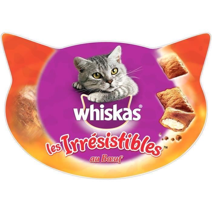 WHISKAS Les Irrésistibles friandises - Au bœuf - Pour chat - 60 g