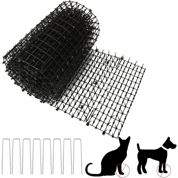 Comparer les prix de Tapis Anti-Chat avec 8 Piquets Pointes Chien Chat Scat Mat Tapis Anti Chat Jardin Cat Scat Spike Mat 30 x 200 cm