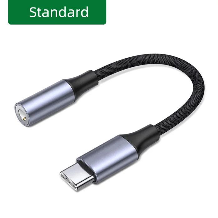 Câble USB-C Vers Jack 3.5mm JSAUX 1m - Adaptateur Audio Pour IPhone 15/16, Samsung, IPad - Gris