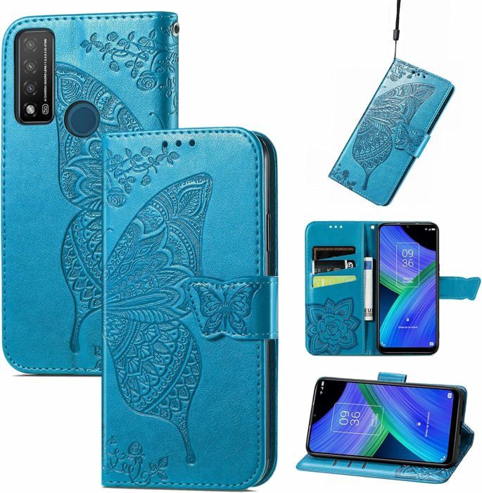 Housse Portefeuille Flip Cuir Pour TCL 10 Pro - Noir - Neuf SDTEK