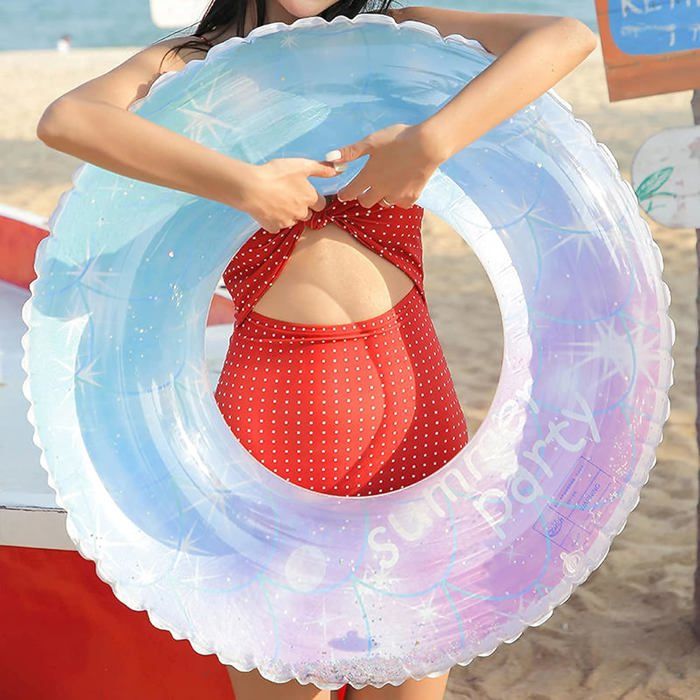 LUMOOM Bouée de natation pour adulte - Grande bouée gonflable - 120 cm