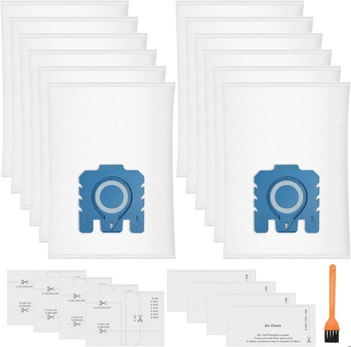 Lot De 36 Sacs à Poussière Et Filtres Airclean Pour Aspirateur Miele GN – Compatible Séries C1, C2, C3, S...