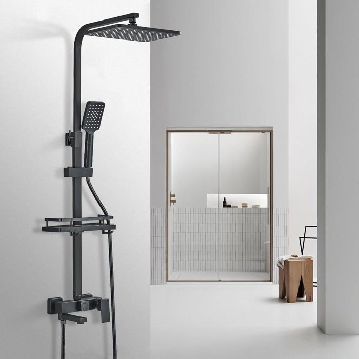 HENGMEI Pommeau de Douche Pluie Carré 16 Pouces 304 Acier Inoxydable