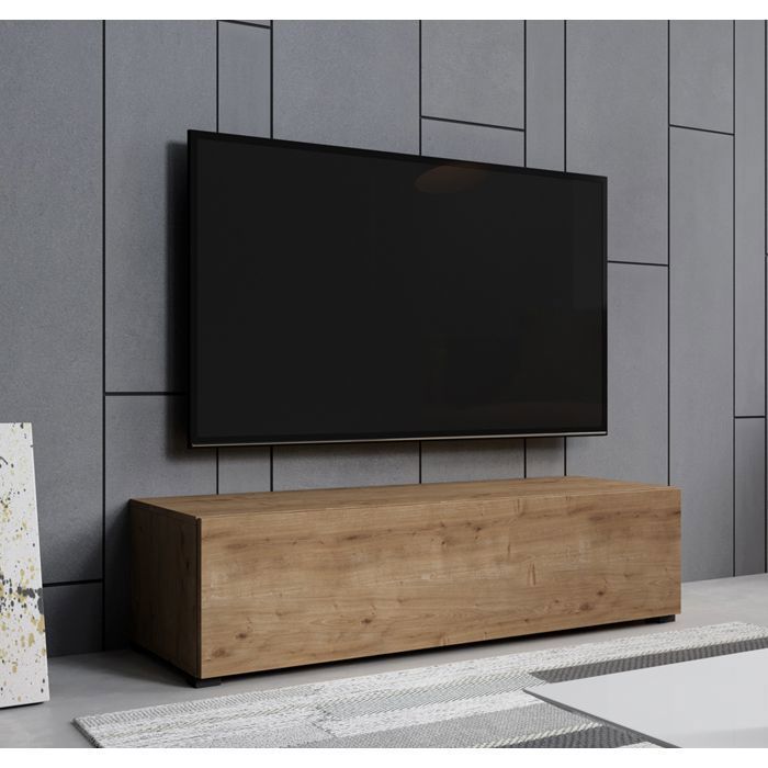 Design Ameublement - Meuble TV AITANA M1 Sur pieds - Chêne - 120x32x40cm Design Ameublement - Meuble TV AITANA M1 Sur pieds - Chêne - 120x32x40cm