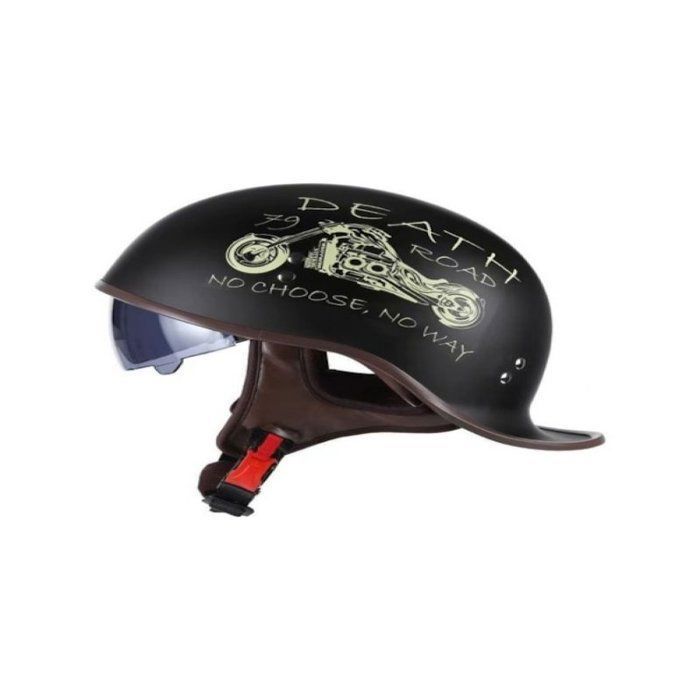 Casque de Moto certifié DOT,matériau ABS,demi-casque,lentille HD,quatre
