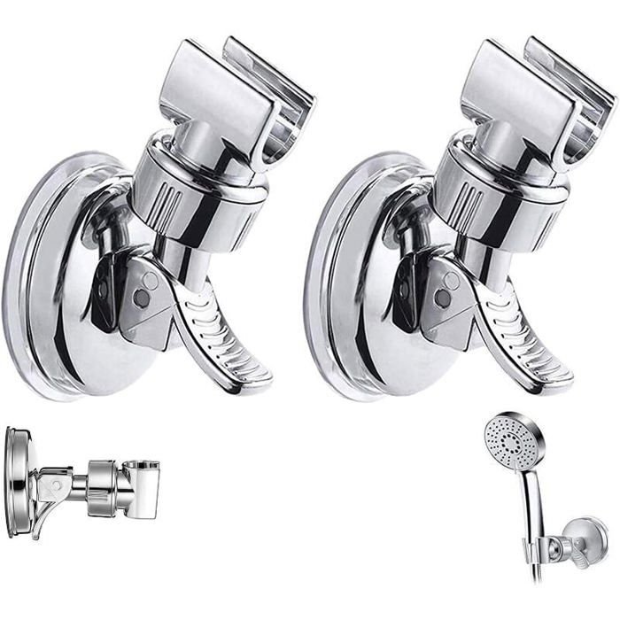 2 Charnières Réglables Pour Porte En Verre - Collier De Douche Argent, épaisseur Max 8.2mm, Uxcell