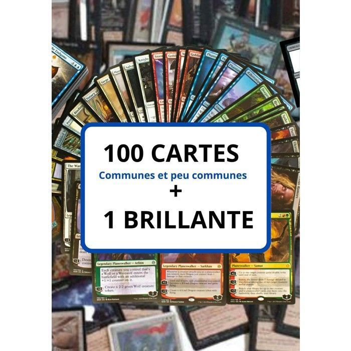 Blazing Tail Lot 110 Cartes Françaises – 10 Brillantes – Sans Doublon – Débutant & Collectionneur