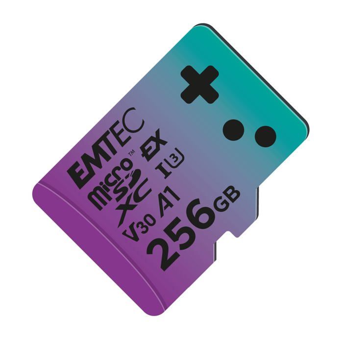 Carte MicroSDXC EMTEC Gaming Express UHS I U3 V30 A1 880Mb/ Compatible Nintendo Switch 2 - vue 1